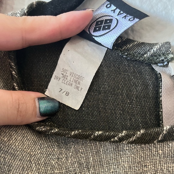 Vintage Oyako Linen Blend Dress and Vest Set - Picture 10 of 12